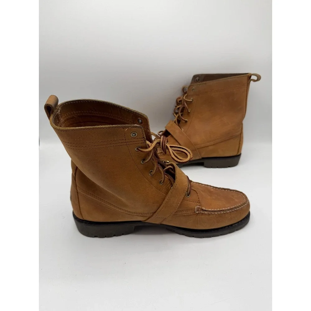 100% AUTHENTIC Ralph Lauren Polo Ranger Tan Boots 812089030 236 Size 13D